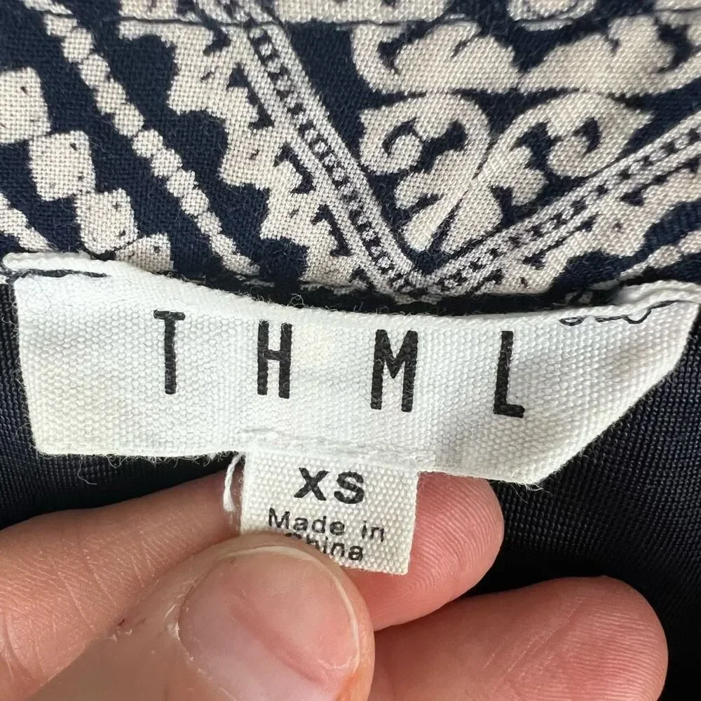 THML Women's XS Sleeveless Geometric Aztec Print Short‎ Dress Multicolor
